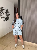 Nani Baby Blue laced Polka set