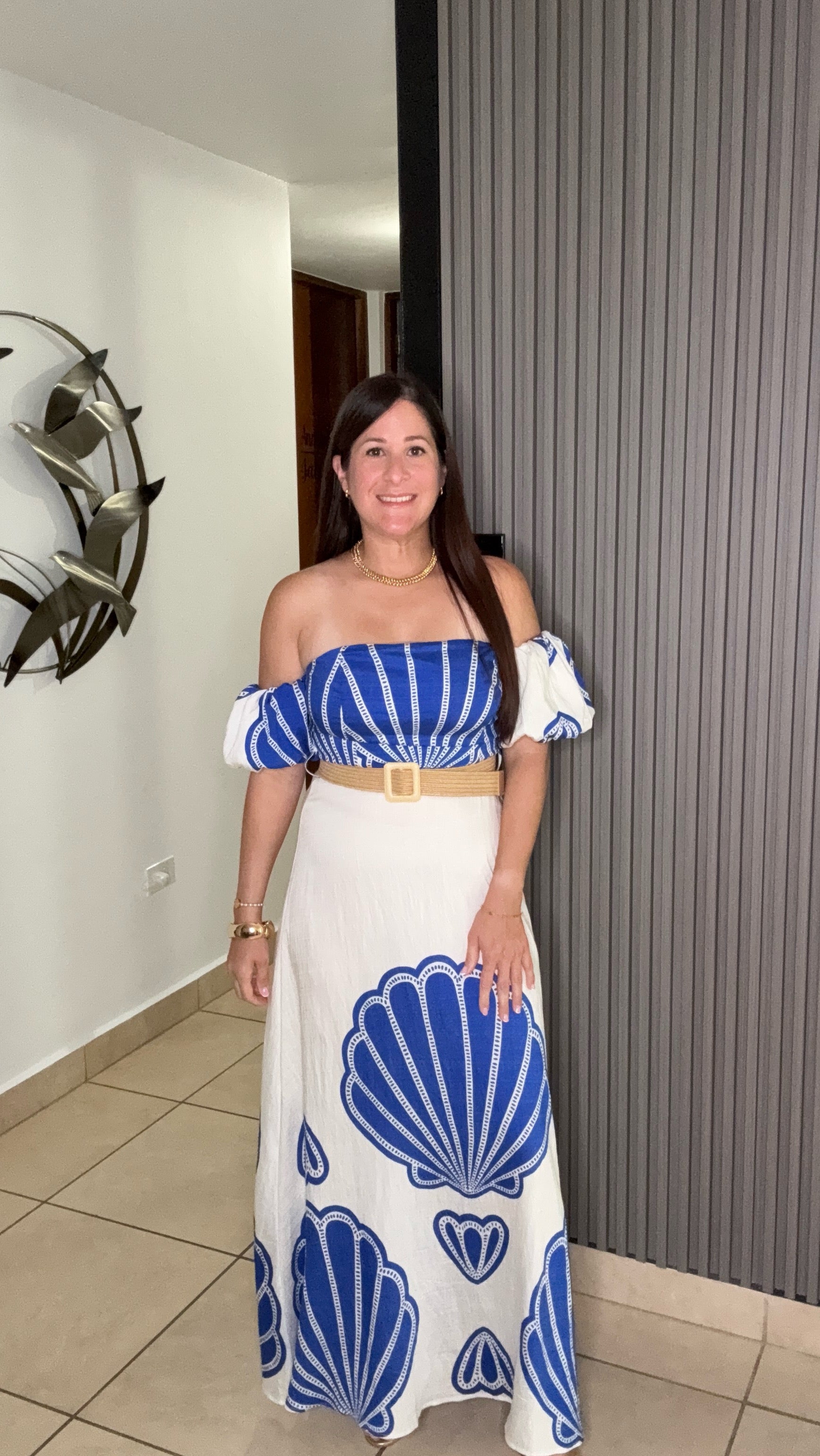 Ariel shell Maxi Dress