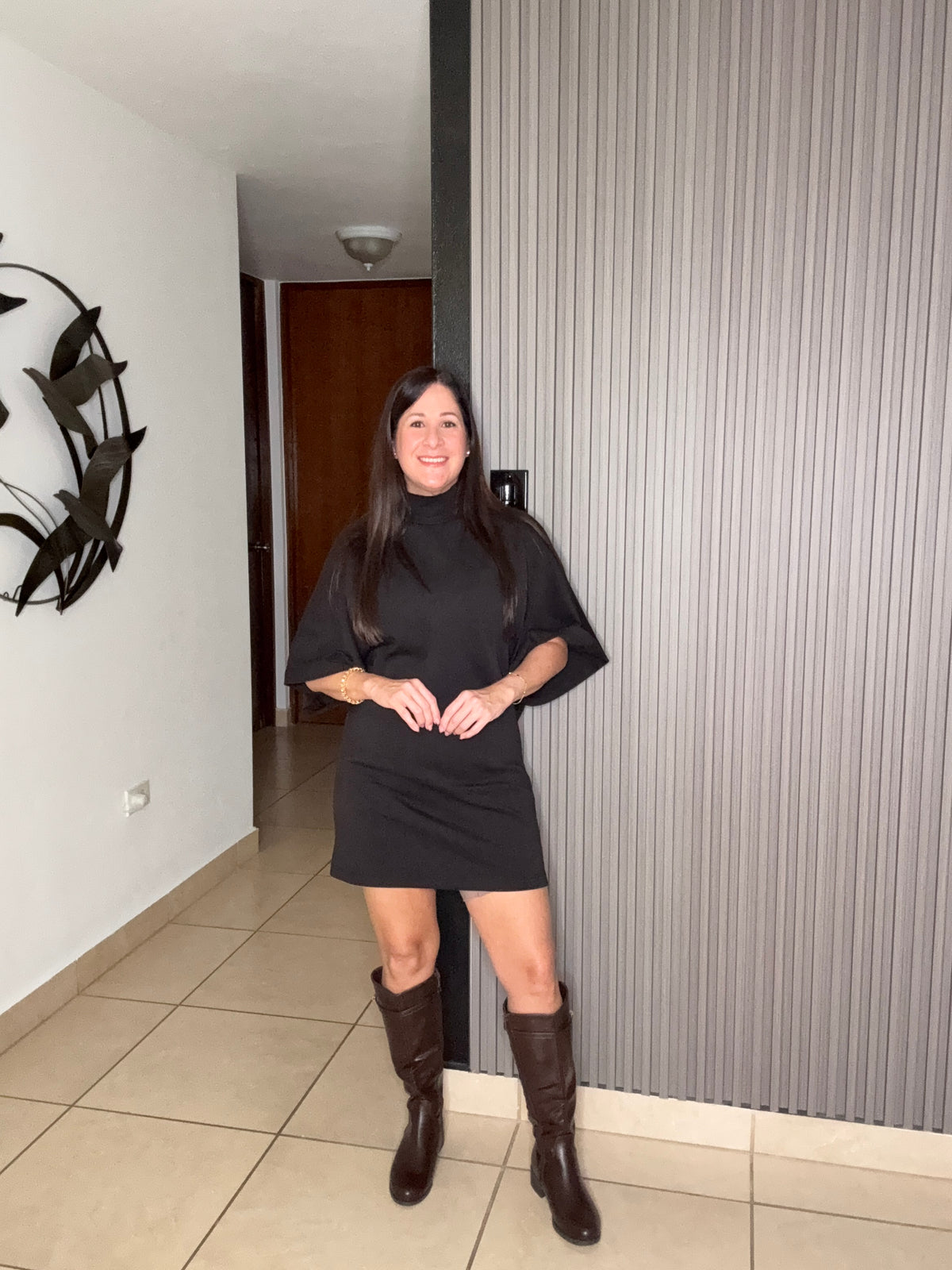 Black winter dress