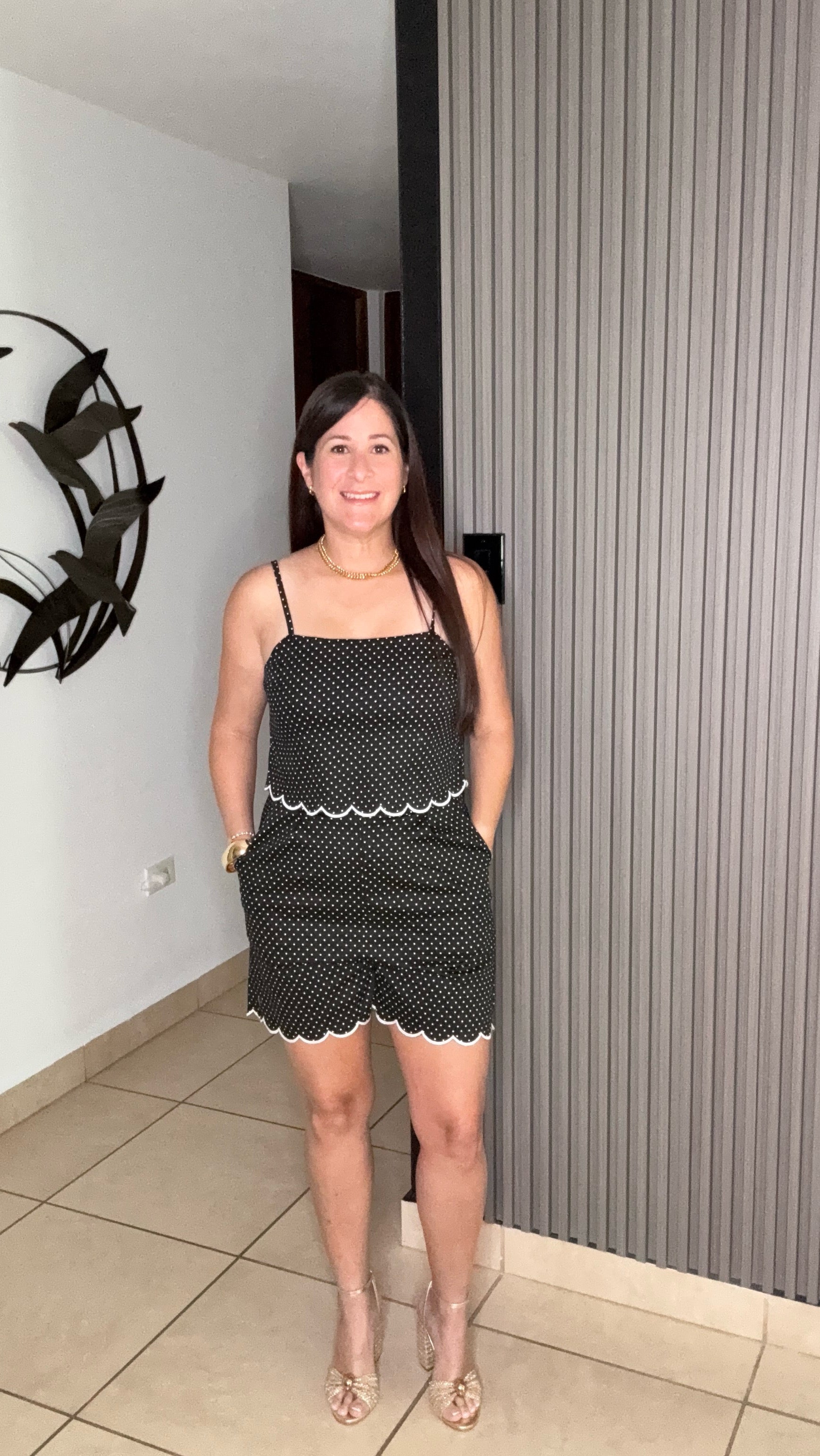 Elena polka dot romper