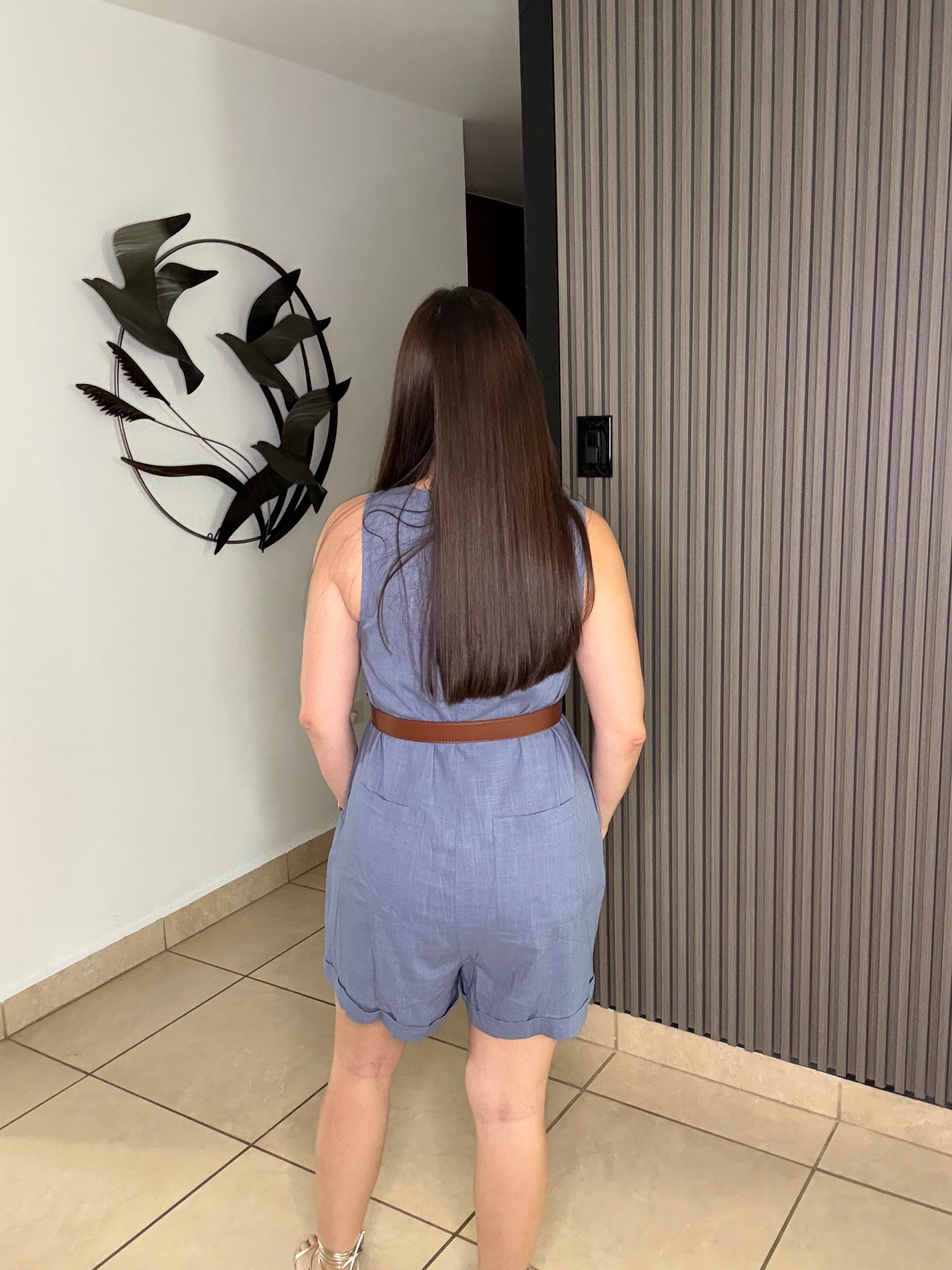 ‘Karla’ Blue Romper