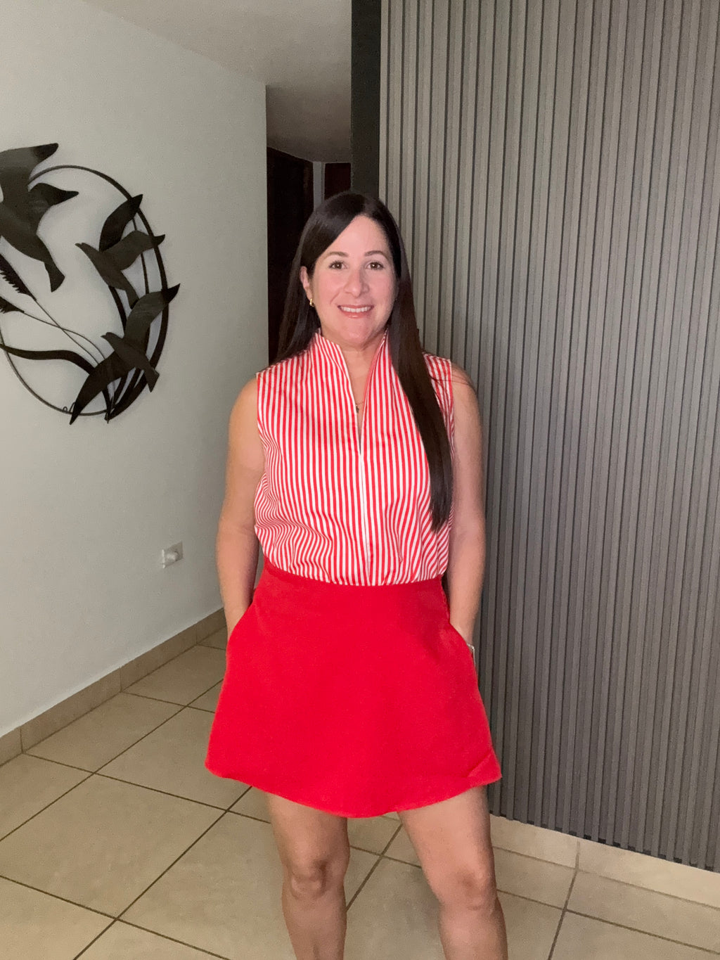 Ruby Red Skort