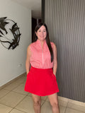 Ruby Red Skort