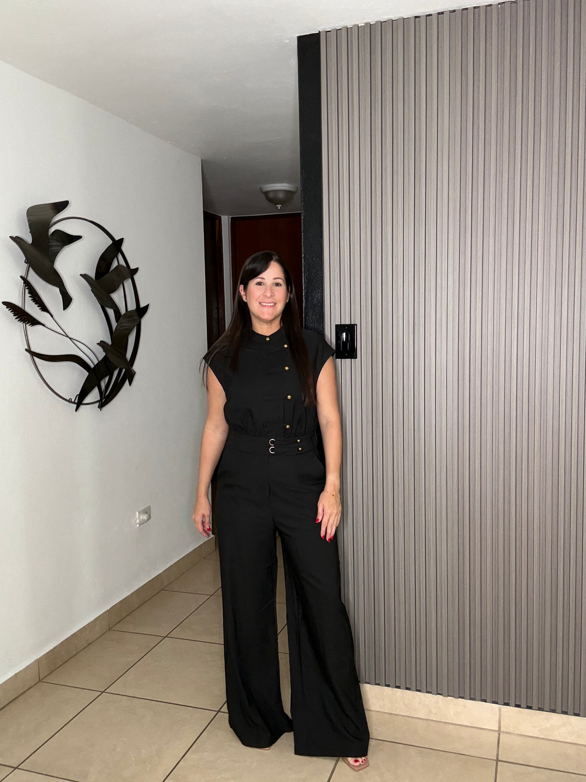 Black Napo Gold Jumpsuit