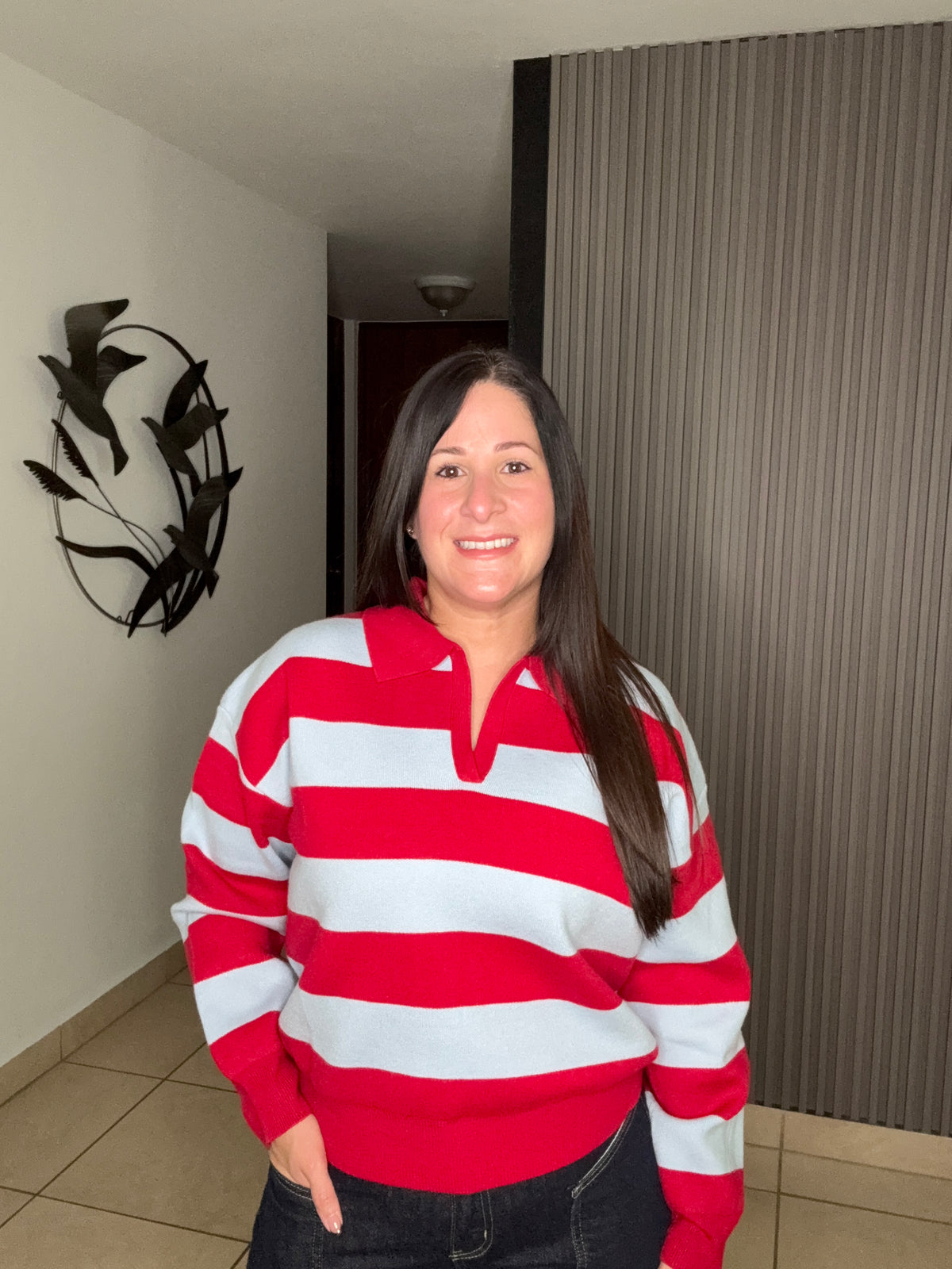 Red and blue sweater Polo
