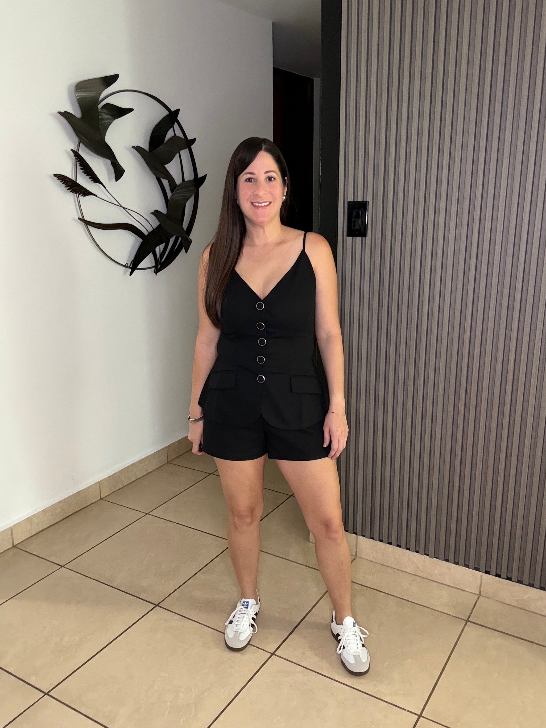 Black Short and Vest set