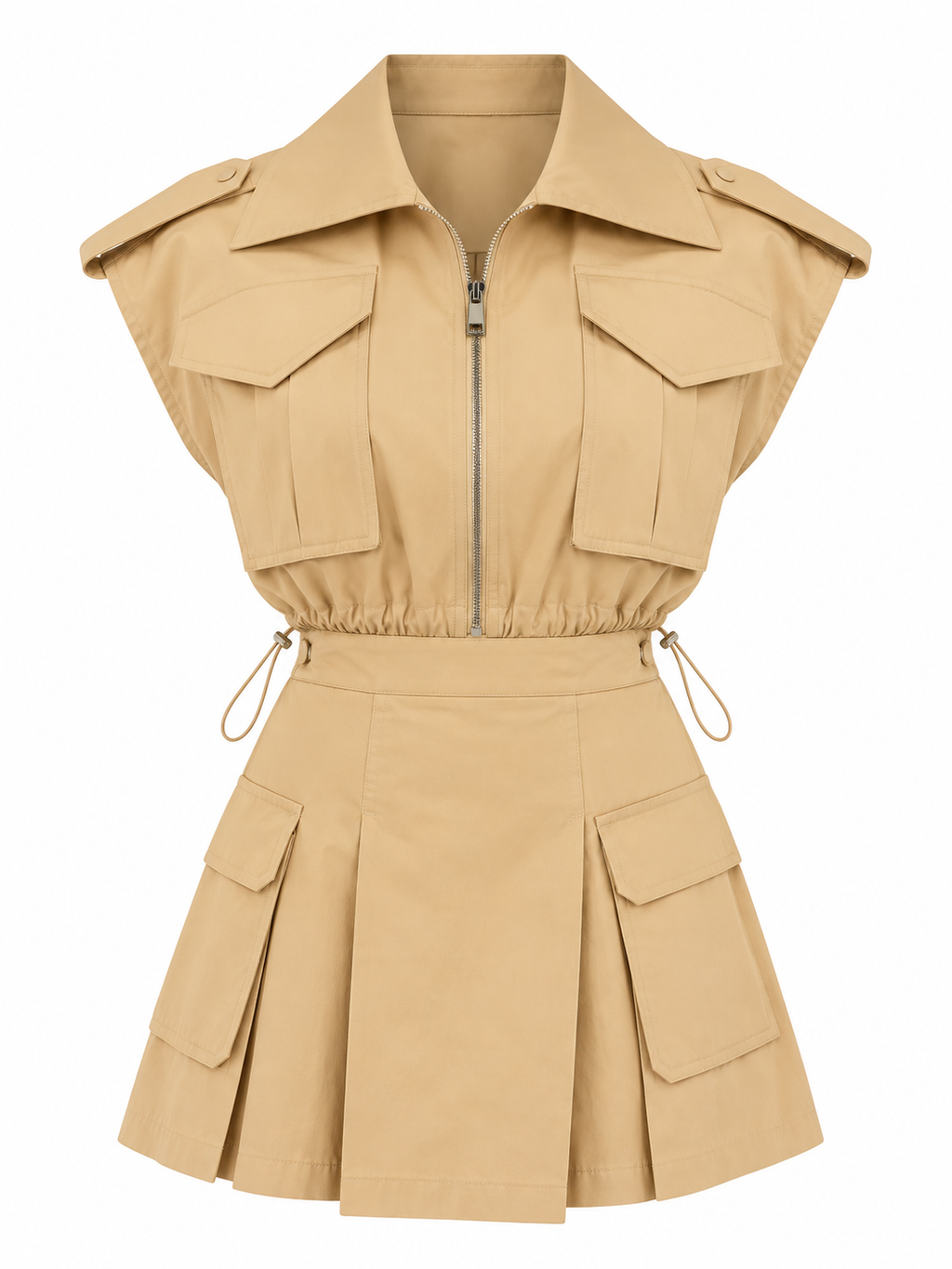 Beige Skort and vest set