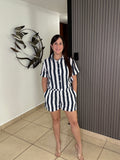 Navy Stripe short