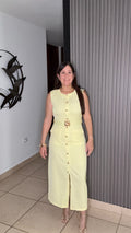 Butter Yellow Midi Dress