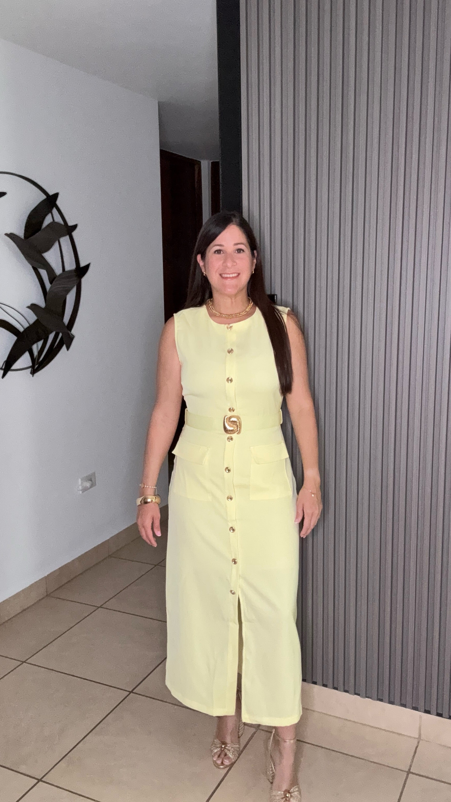 Butter Yellow Midi Dress