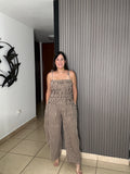 Taupe and brown Jumpsuit