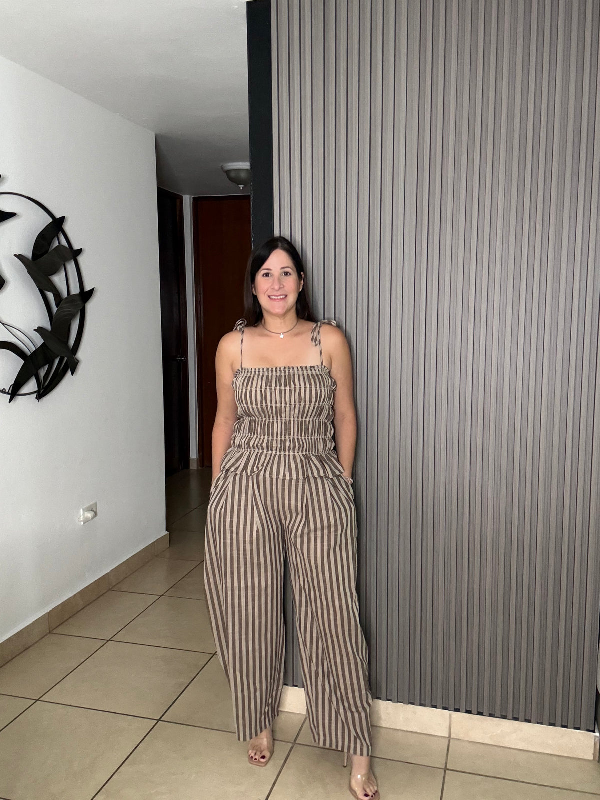 Taupe and brown Jumpsuit