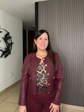 Wine ‘leather’ Jacket