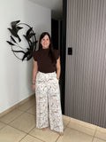 Elegant white and cream pant