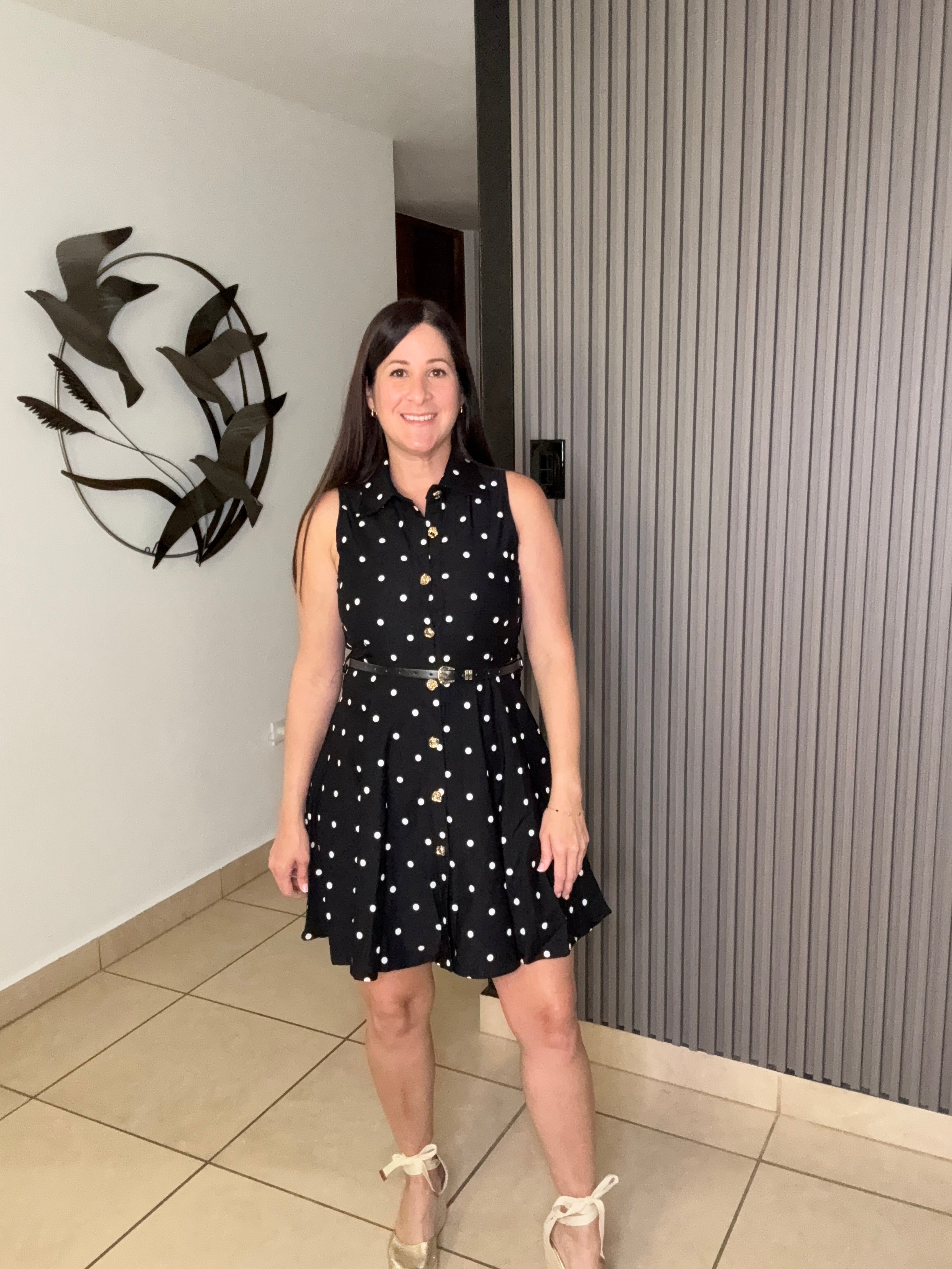 Polka Black and white dress