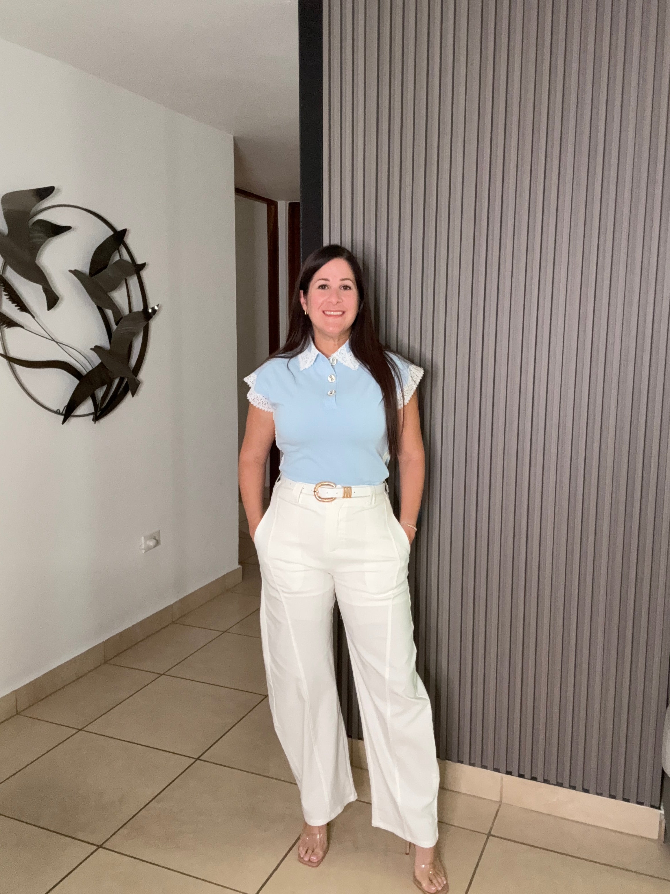 White Barrel Pant