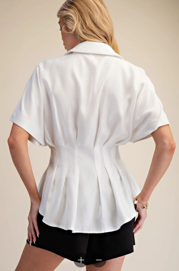White silver detail top