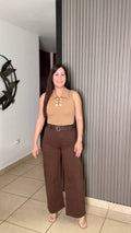 Choco belted pant