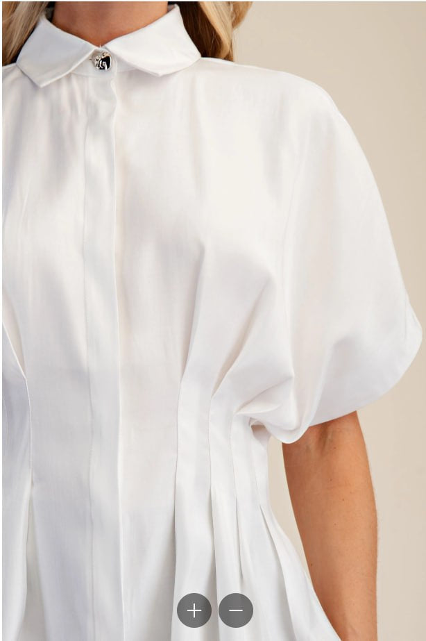 White silver detail top