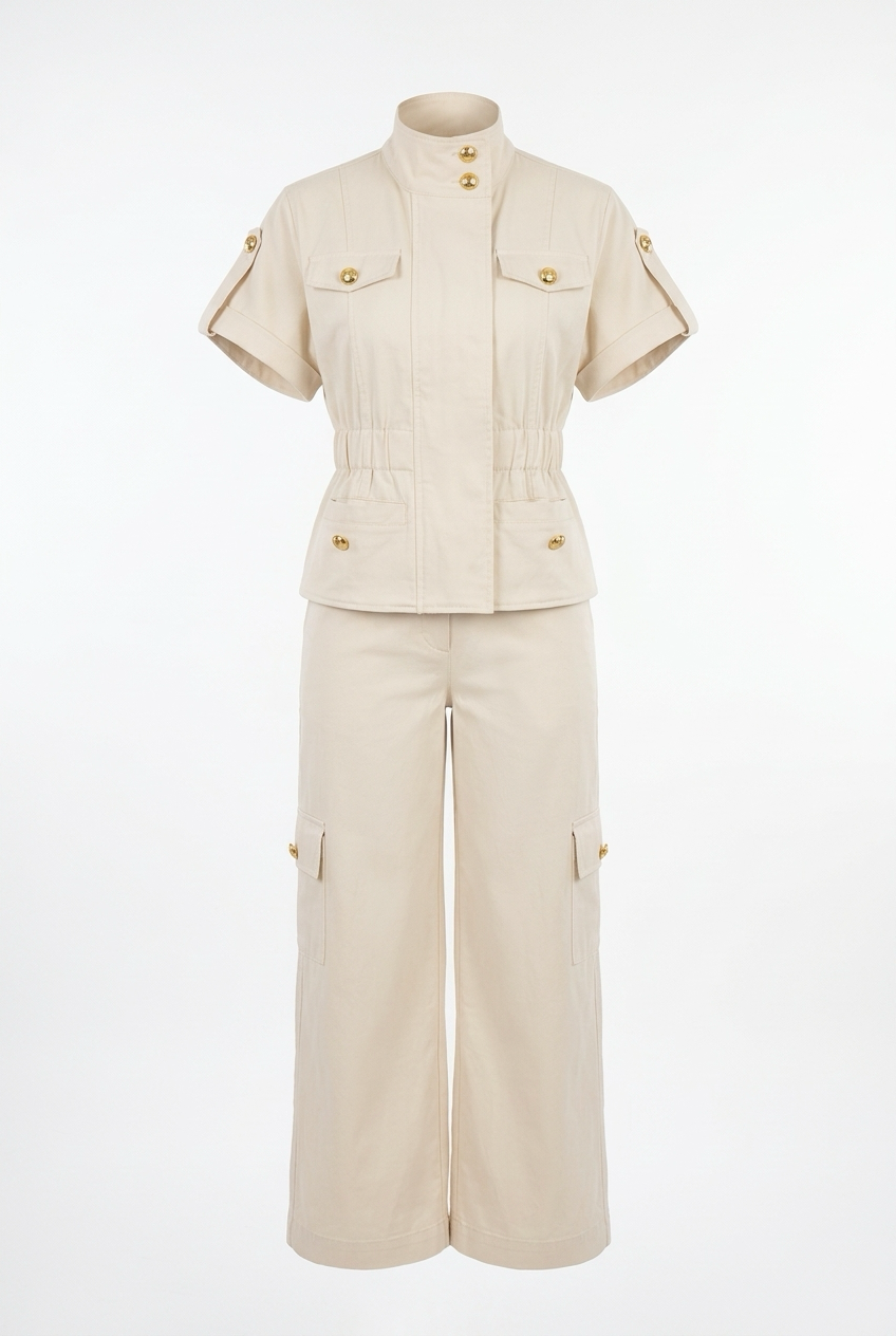 Cream Funner Neck set