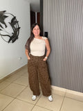 Choco Polka Barrel Jean