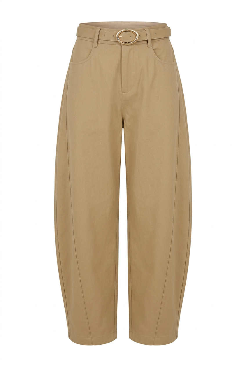 Khaki Barrel Pant