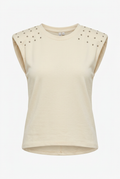 Cream Stud Top