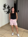 Summer pink polka dot pant