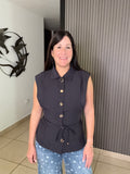 Edith Navy Top