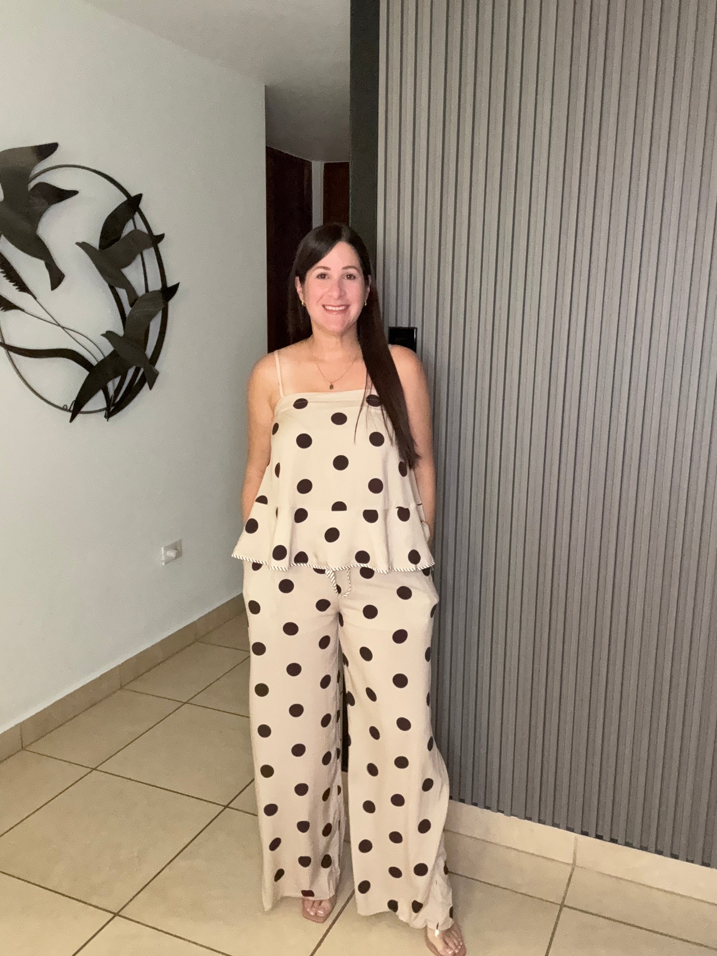 🚨Last One🚨 Ecru Polka Set