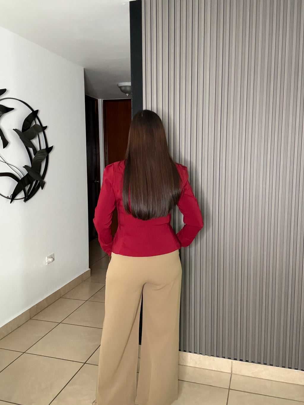 Taupe Work Belted pant