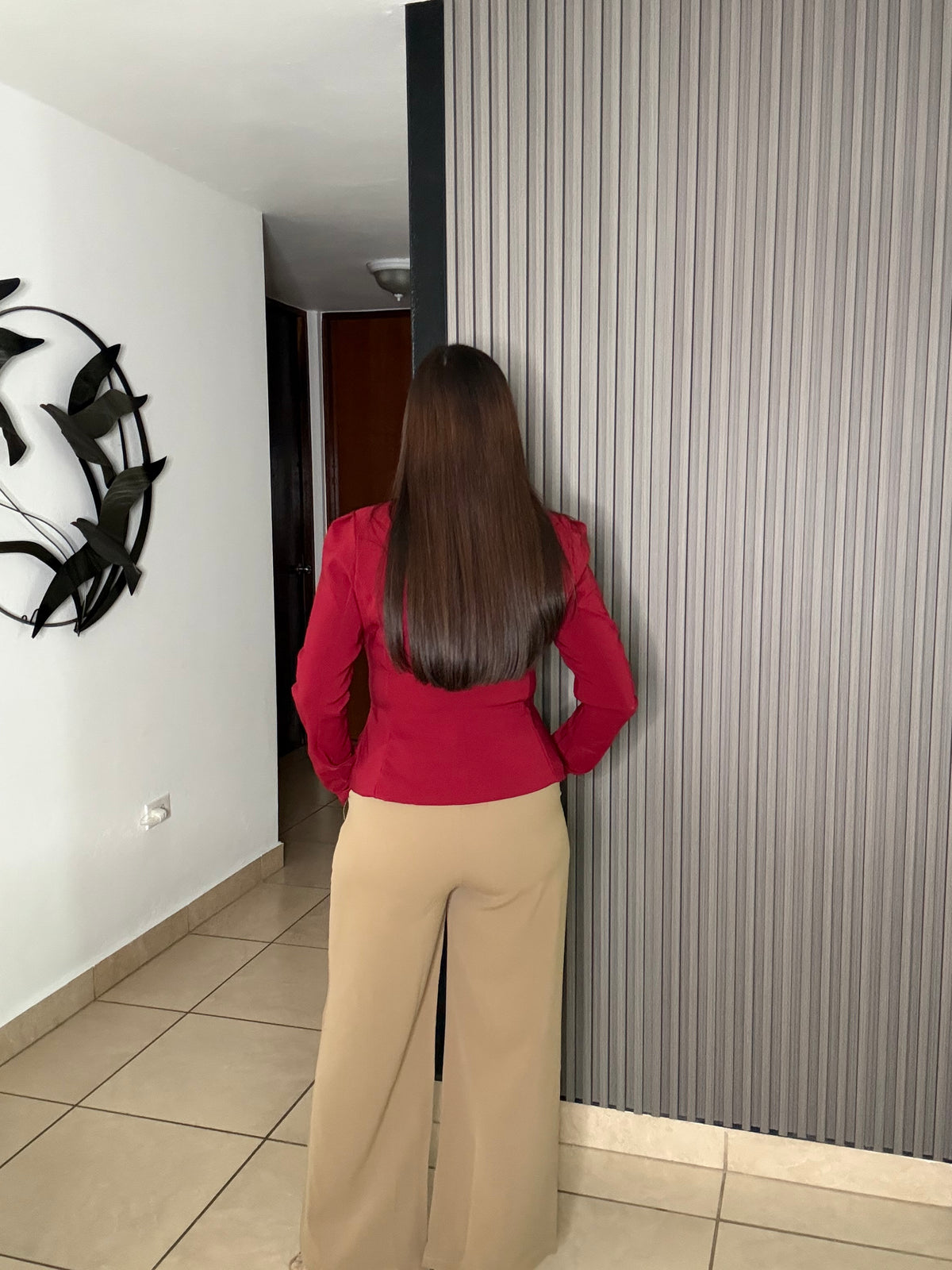 Taupe Work Belted pant