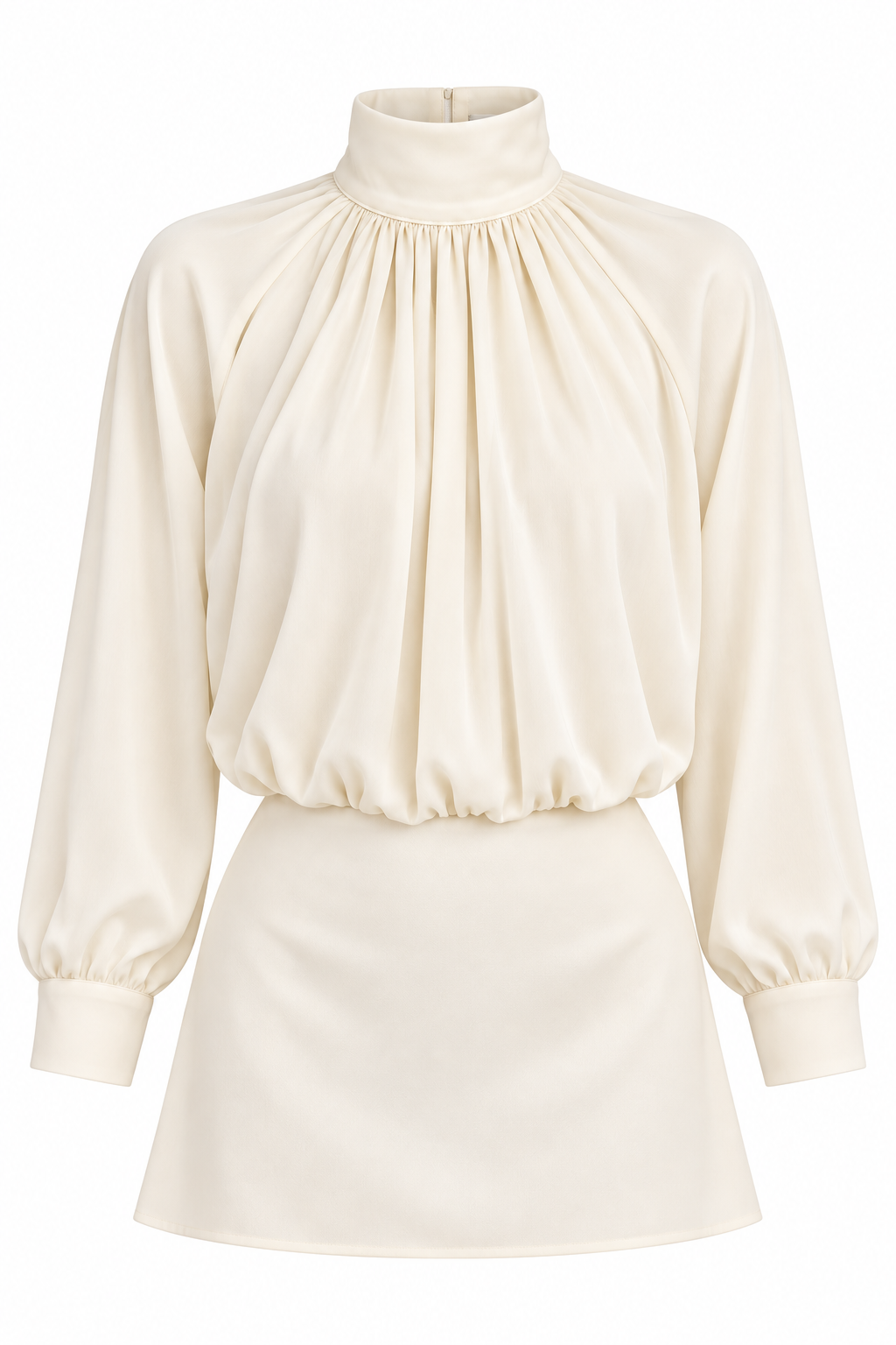 Cream satin mini dress