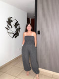 Italy Gray and Black Jumpsuit