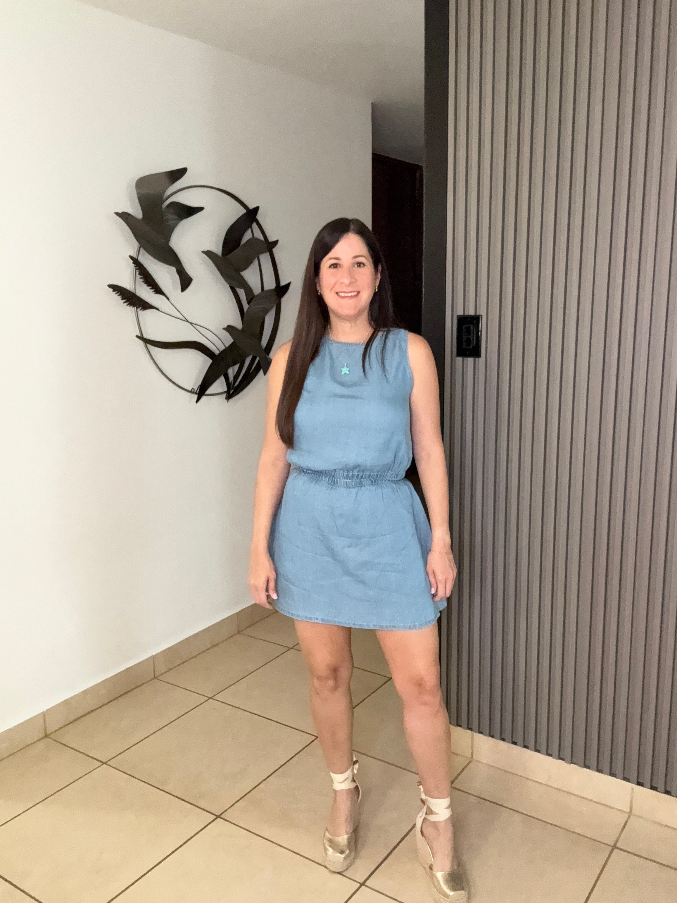 Mariel light denim set