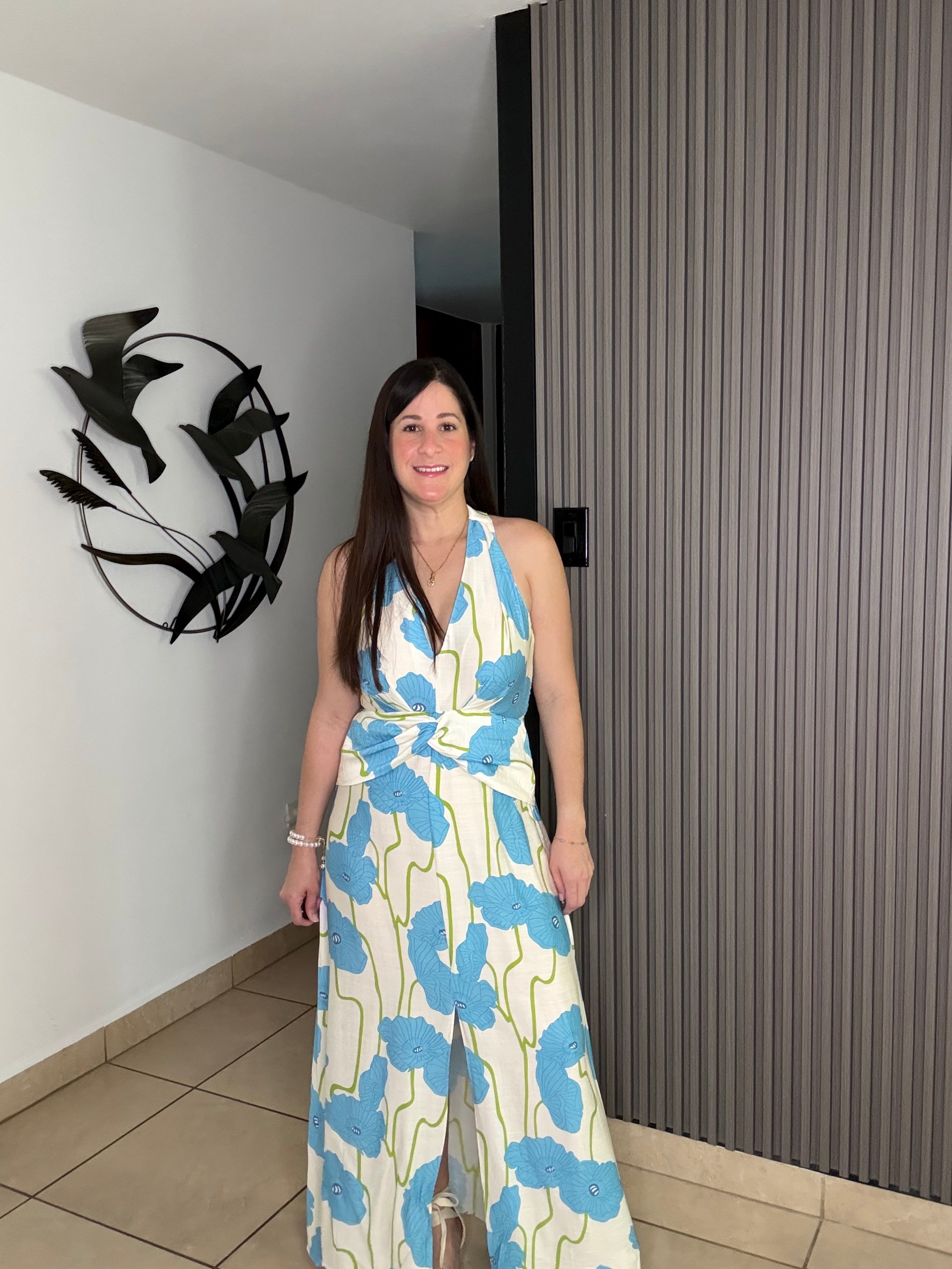 Floral Blue Dress