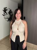 Cheski Ivory and Gold top