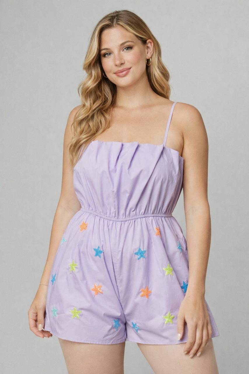 Lavender star Romper
