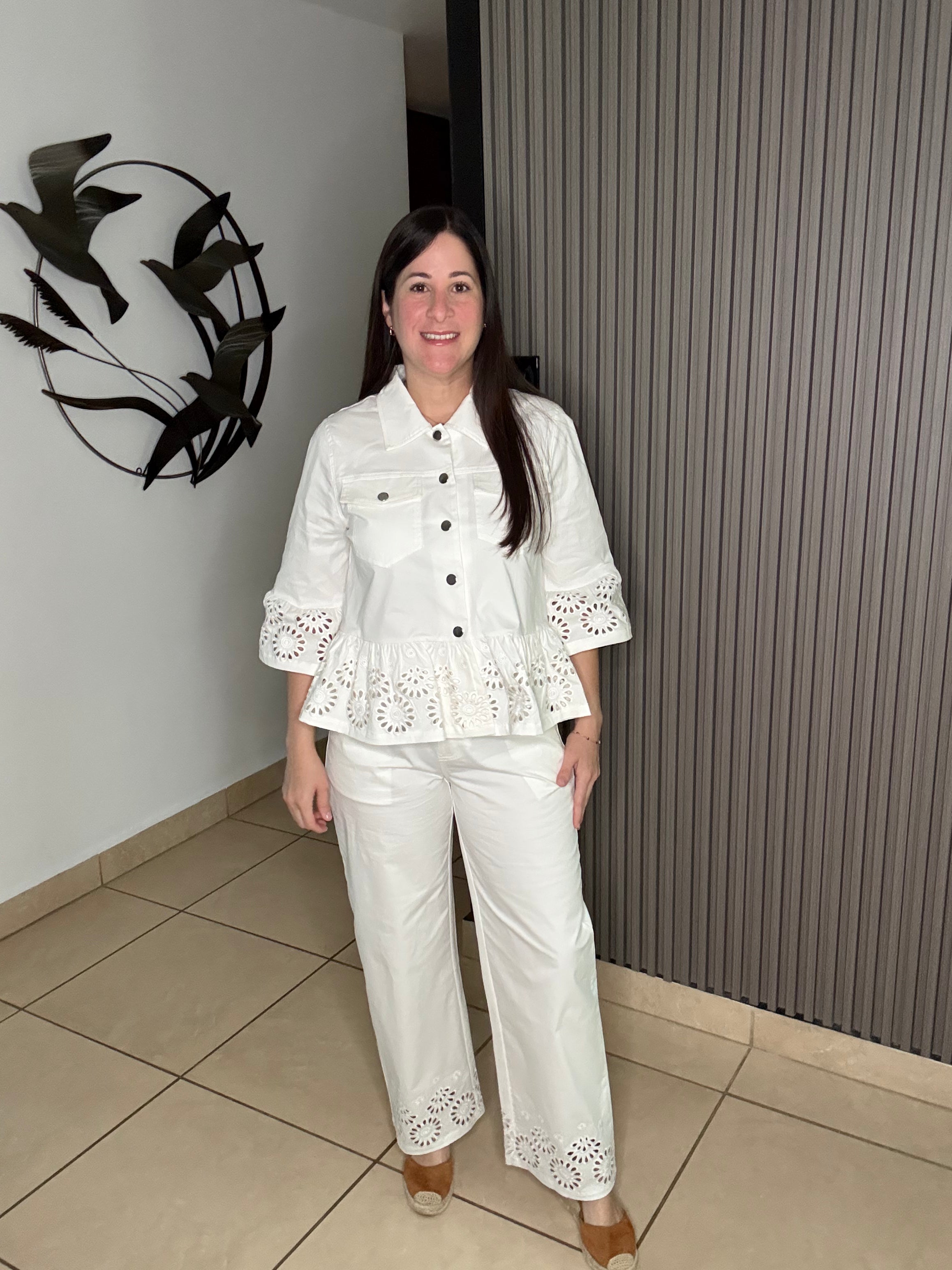 High-end White embroidered Set