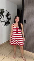 Red Crochet dress