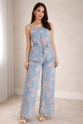 Woman Floral Demin pant