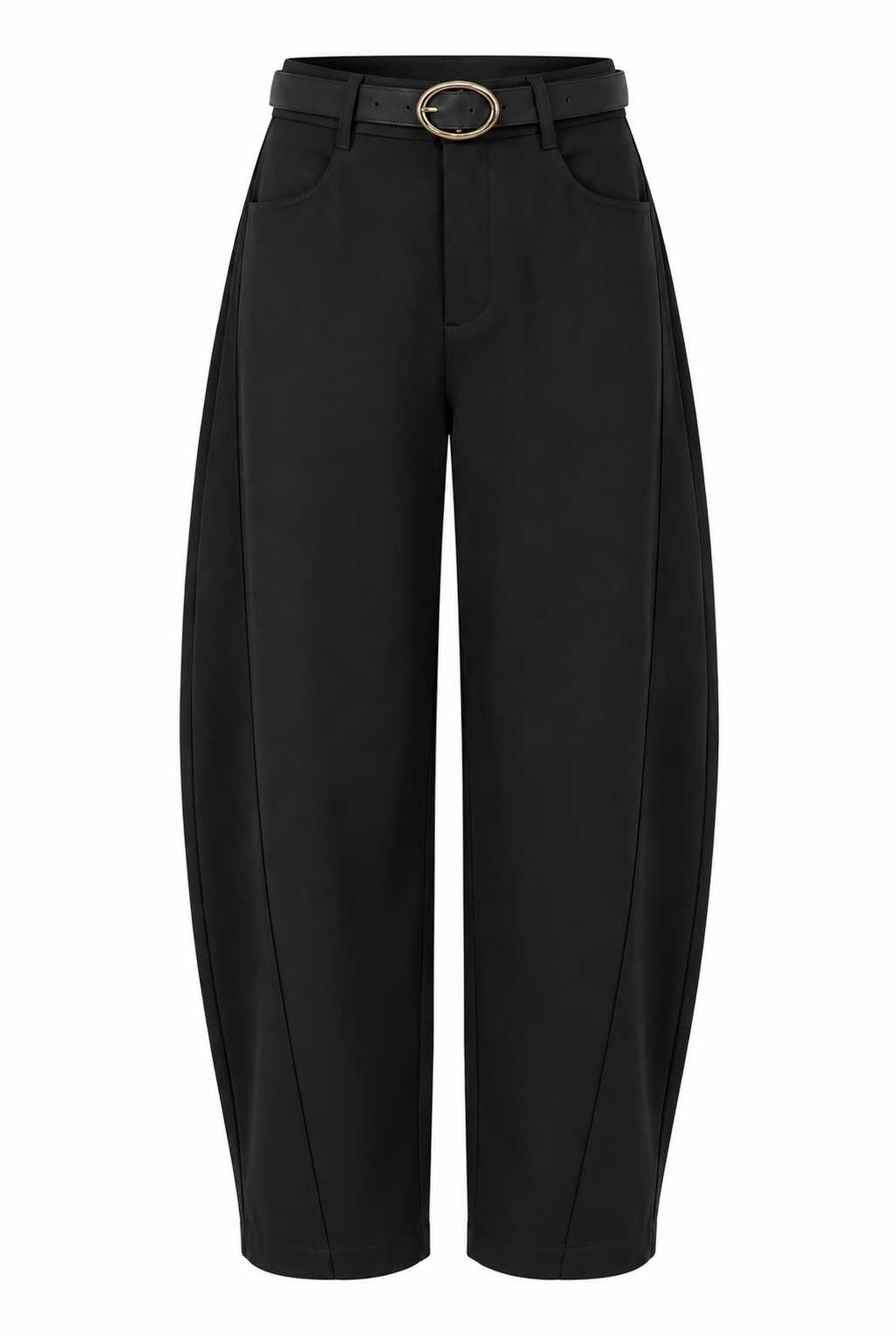 Barrel Black Pant (belted)