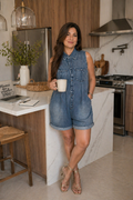 Jean oversize Romper