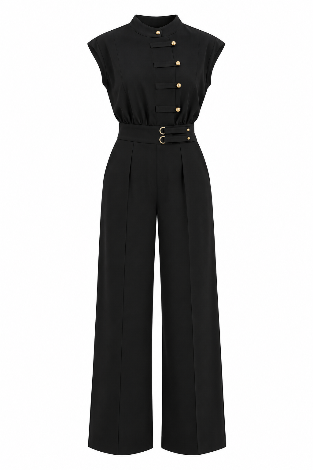Black Napo Gold Jumpsuit