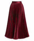 Burgundy Satin Skirt
