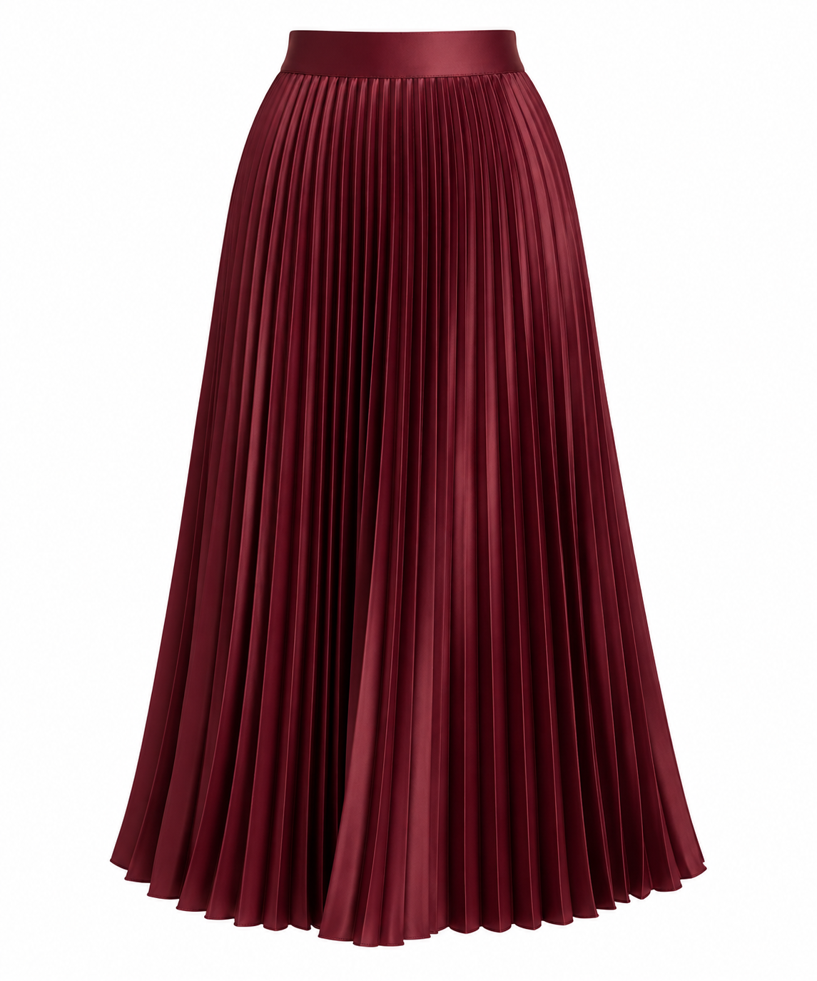Burgundy Satin Skirt