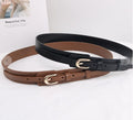 Oval Pin Buckle PU Leather Belt