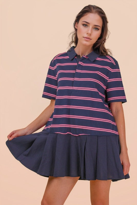 🚨PRE- ORDEN🚨 Navy Polo Dress (approx. 6/19)