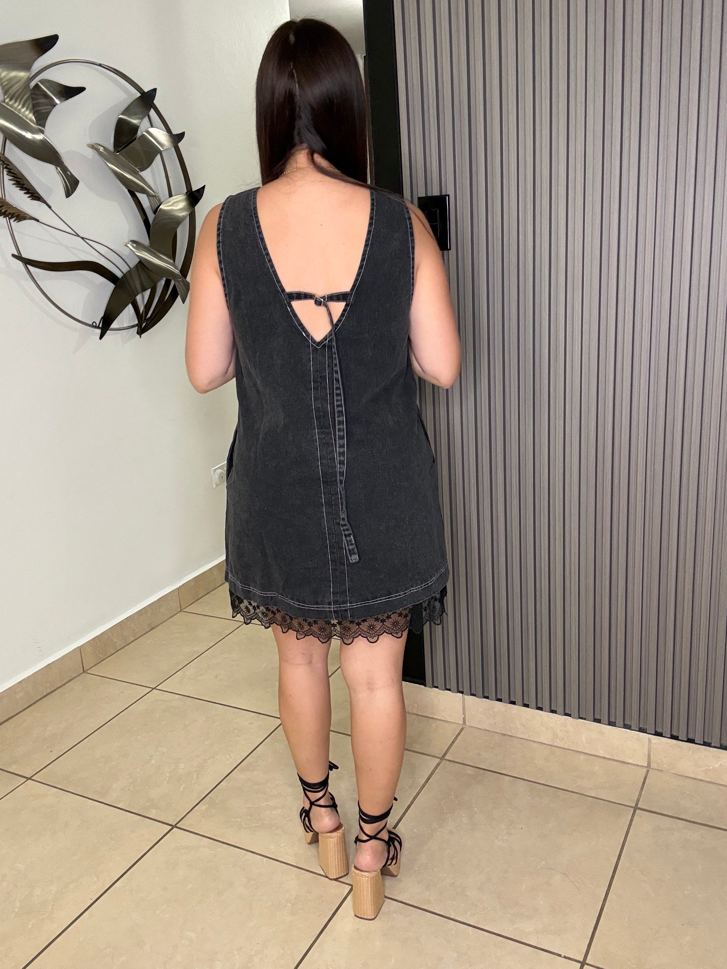 Black washed Dress