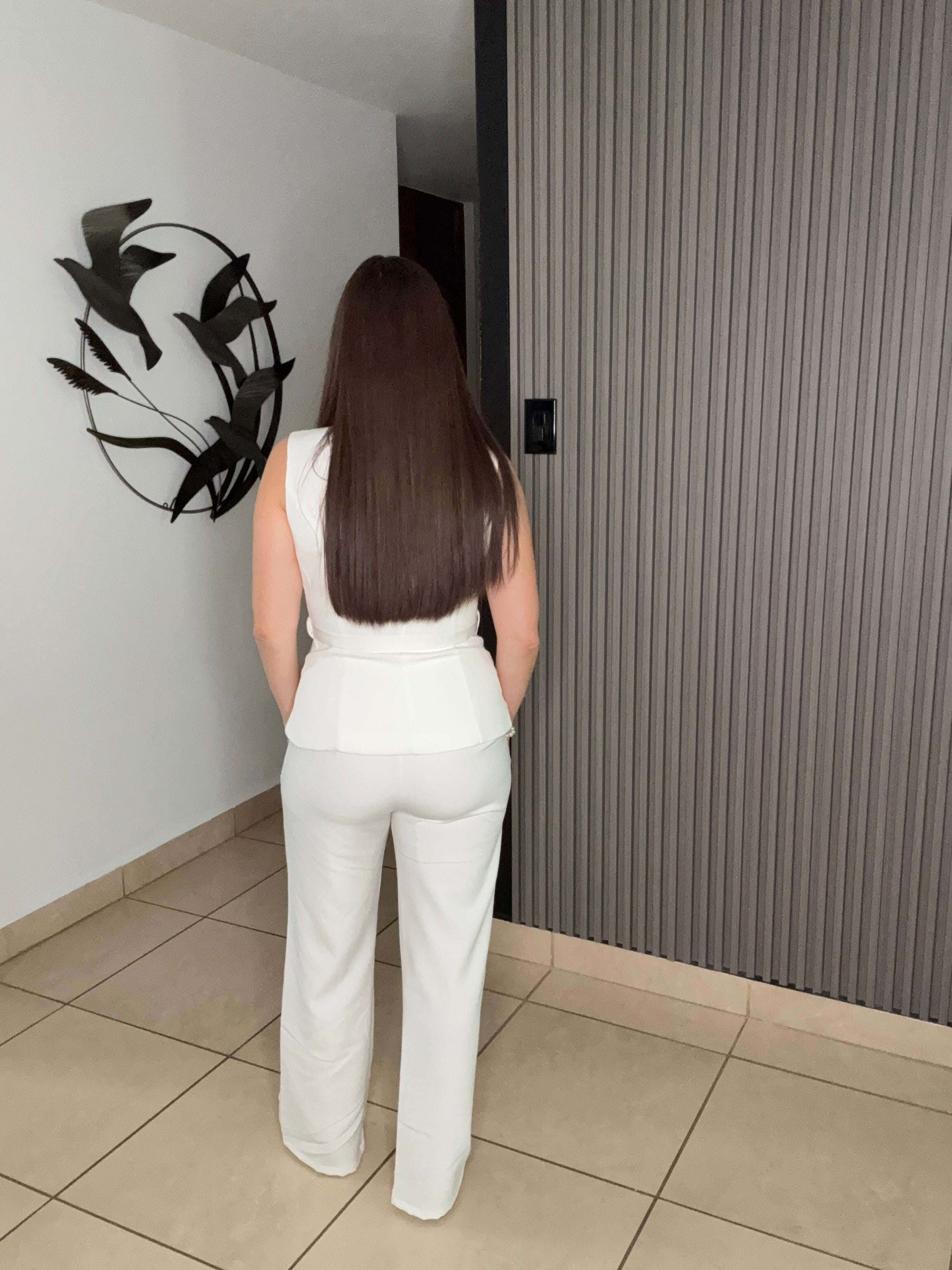 Elegant White vest and pants